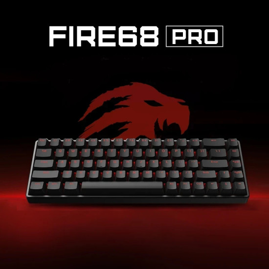 Клавиатура Madlions Professional Gaming Mechanical Keyboard FIRE 68 PRO - 8K, Gateron Magnetic Jade Switches, RGB - Black