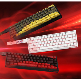 Клавиатура Madlions Professional Gaming Mechanical Keyboard MAD 68 HE Flagship - 8K, Magnetic Amber Pro Switches - White