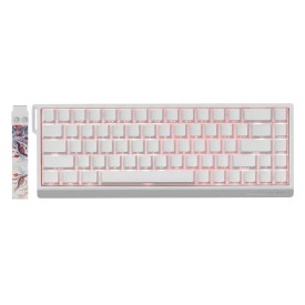 Клавиатура Madlions Professional Gaming Mechanical Keyboard MAD 68 HE Flagship - 8K, Magnetic Amber Pro Switches - White