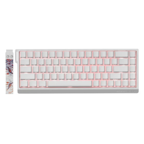 Клавиатура Madlions Professional Gaming Mechanical Keyboard MAD 68 HE Flagship - 8K, Magnetic Amber Pro Switches - White