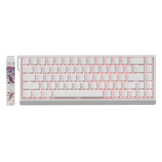 Клавиатура Madlions Professional Gaming Mechanical Keyboard MAD 68 HE Flagship - 8K, Magnetic Amber Pro Switches - White