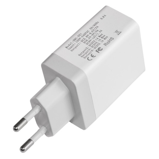 Зарядно Makki Fast Charger - QC3.0+3xUSB 30W White - MAKKI-QC48W4