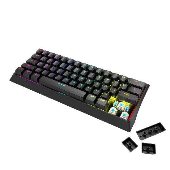 Клавиатура Marvo Gaming Mechanical keyboard 61 keys TKL - Hecate 61B - KG962G - BLUE switches