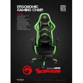 Геймърски стол Marvo Gaming Chair CH-106 Black/Green