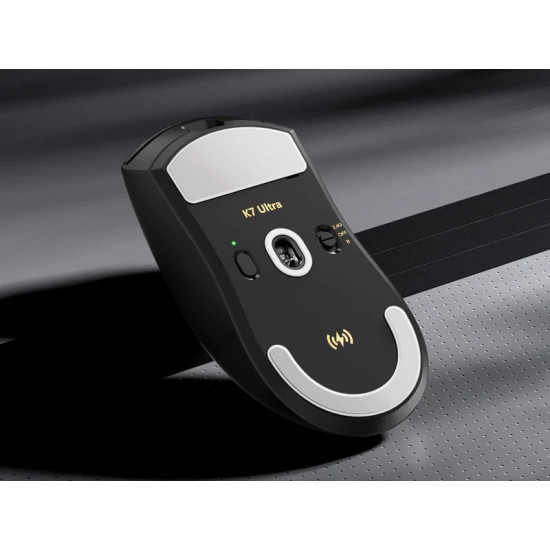 Безжична мишка MCHOSE K7 Ultra Black - Wireless Gaming Mouse - Dual 8K, Omron Mechanical, Magnetic Charging Dock