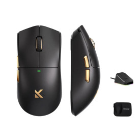 Безжична мишка MCHOSE K7 Ultra Black - Wireless Gaming Mouse - Dual 8K, Omron Mechanical, Magnetic Charging Dock