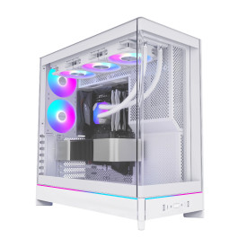 Кутия за компютър Montech Case ATX - HS02 PRO (W) - 5 x 120 mm ARGB Fans, USB-C, White