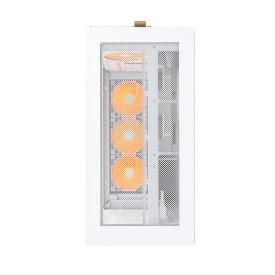 Кутия за компютър Montech Case ATX - HS02 PRO (W) - 5 x 120 mm ARGB Fans, USB-C, White
