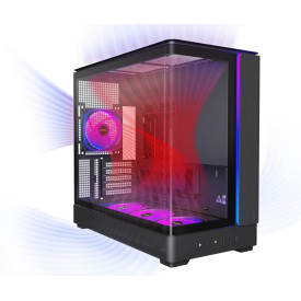 Кутия за компютър Montech Case mATX - KING 15 PRO (W) - 4 x 120 mm A-RGB, USB-C