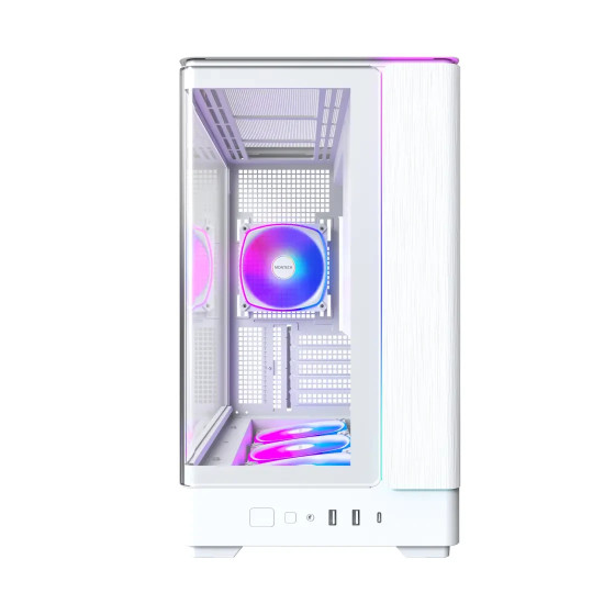 Кутия за компютър Montech Case mATX - KING 15 PRO (W) - 4 x 120 mm A-RGB, USB-C