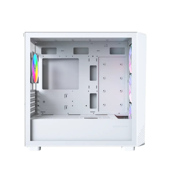 Кутия за компютър Montech Case mATX - X5M, White - 4 x 120 mm A-RGB, USB-C