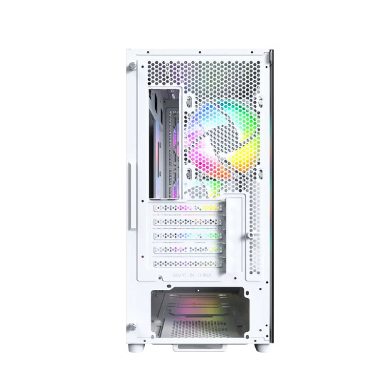 Кутия за компютър Montech Case mATX - X5M, White - 4 x 120 mm A-RGB, USB-C