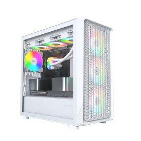 Кутия за компютър Montech Case mATX - X5M, White - 4 x 120 mm A-RGB, USB-C