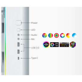 Кутия за компютър Montech KING 95 Pro, Dual Chamber Mid-tower Case, 6 ARGB Fans, 2 Front Panels, White