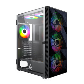 Кутия за компютър Montech X3 MESH, Mid-tower Case, TG, 6 fixed RGB Fans, Black