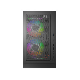 Кутия за компютър Montech X3 MESH, Mid-tower Case, TG, 6 fixed RGB Fans, Black