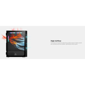 Кутия за компютър Montech X3 MESH, Mid-tower Case, TG, 6 fixed RGB Fans, Black