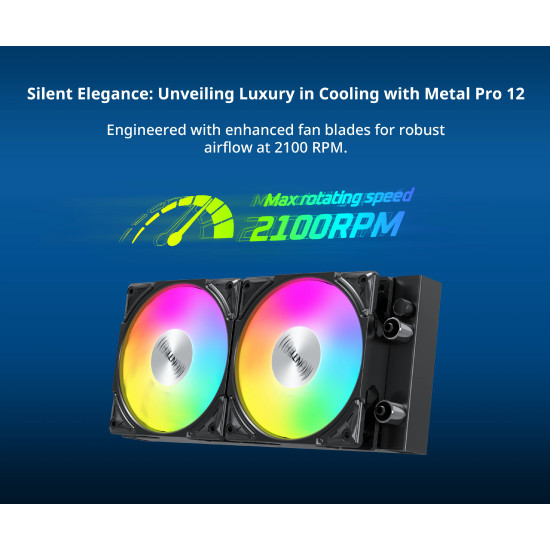 Водно охлаждане Montech Hyper Flow ARGB 240, CPU Liquid Cooler, Black