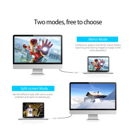 Адаптер Orico USB 3.1 Type C -> VGA F, silver - XC-102