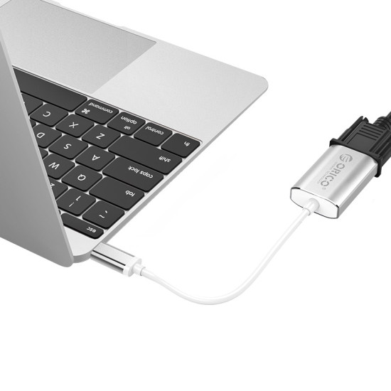 Адаптер Orico USB 3.1 Type C -> VGA F, silver - XC-102