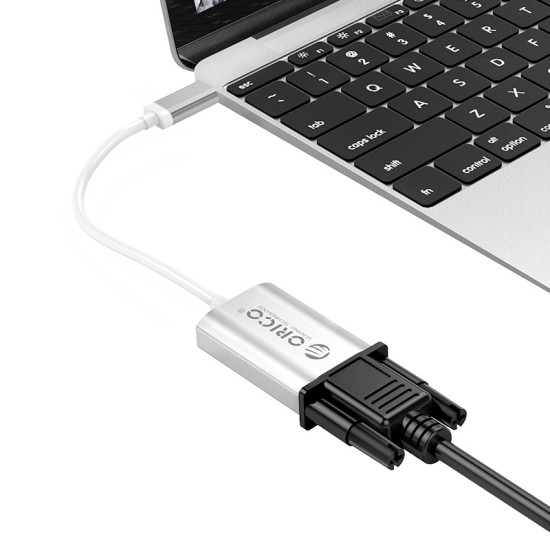 Адаптер Orico USB 3.1 Type C -> VGA F, silver - XC-102