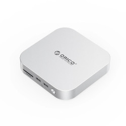 SDD докинг станция Orico M49PEUSV, M.2 NVMe, USB-C 10Gbps, USB3.2 x2, USB2.0 x2, Audio, SD/TF, Silver