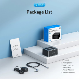 HDD докинг станция Orico HDD/SSD Dock - 2.5/3.5 inch USB-C/USB-A - 6819C3-V1