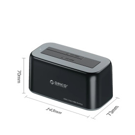 HDD докинг станция Orico HDD/SSD Dock - 2.5/3.5 inch USB-C/USB-A - 6819C3-V1