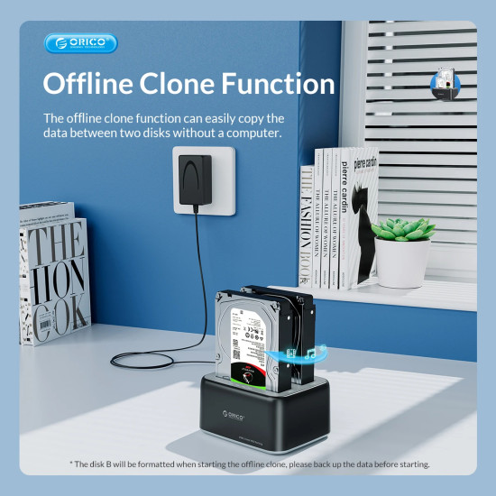 HDD докинг станция Orico HDD/SSD Dock - 2.5/3.5 inch USB-C/USB-A - 6819C3-V1