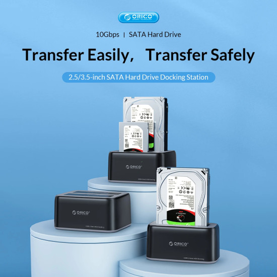 HDD докинг станция Orico HDD/SSD Dock - 2.5/3.5 inch USB-C/USB-A - 6819C3-V1