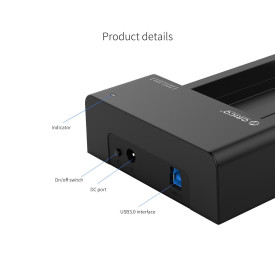 Докинг станция Orico Storage - HDD/SSD Dock - 2.5 and 3.5 inch USB3.0 - 6518US3-V2