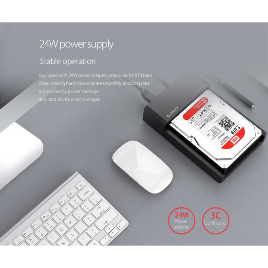 Докинг станция Orico Storage - HDD/SSD Dock - 2.5 and 3.5 inch USB3.0 - 6518US3-V2