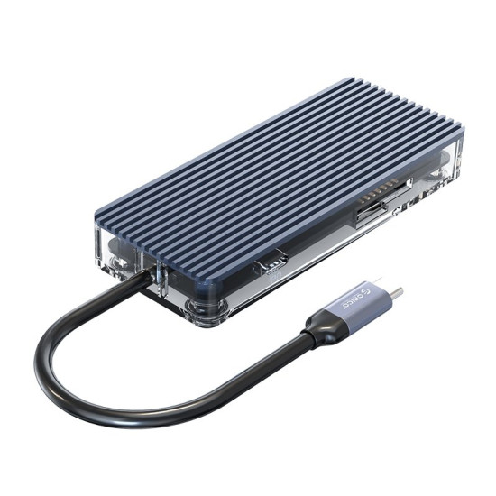 Докинг станция Orico Type-C Docking Station Power Distribution 3.0 100W - HDMI, Type-C x 1, USB3.0 x 3, LAN, SD - WB-8P-GY