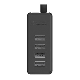 USB хъб Orico USB2.0 HUB 4 port - USB/Micro USB input, Black - W5P-U2-030-BK-EP