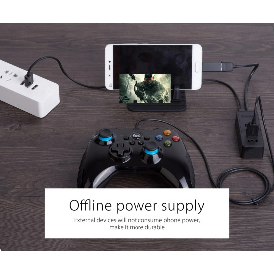 USB хъб Orico USB2.0 HUB 4 port - USB/Micro USB input, Black - W5P-U2-030-BK-EP