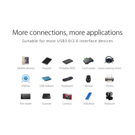 USB хъб Orico USB2.0 HUB 4 port - USB/Micro USB input, Black - W5P-U2-030-BK-EP
