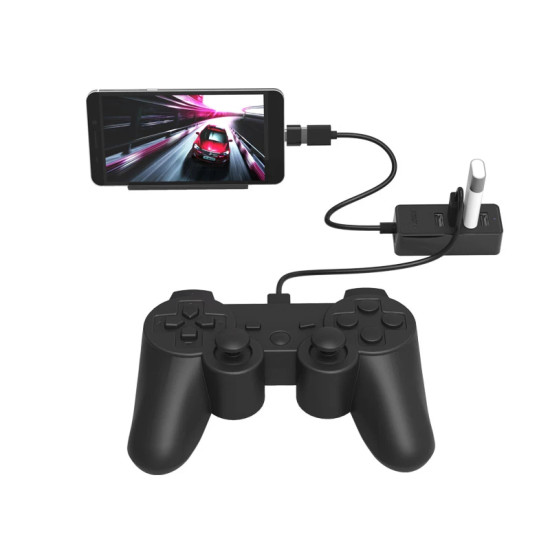 USB хъб Orico USB2.0 HUB 4 port - USB/Micro USB input, Black - W5P-U2-030-BK-EP