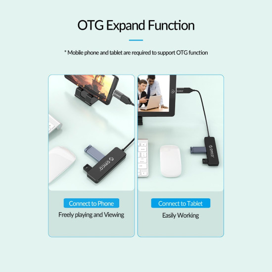 USB хъб Orico USB2.0 HUB 4 port White - FL01-WH