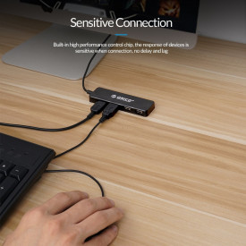 USB хъб Orico USB2.0 HUB 4 port White - FL01-WH