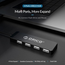USB хъб Orico USB2.0 HUB 4 port White - FL01-WH