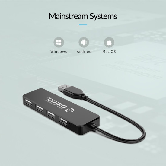 USB хъб Orico USB2.0 HUB 4 port White - FL01-WH