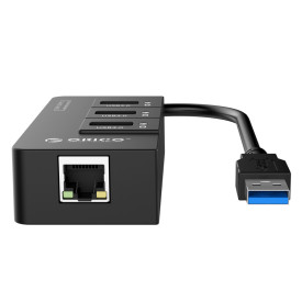 USB хъб Orico USB3.0 HUB 4 port + LAN - HR01-U3