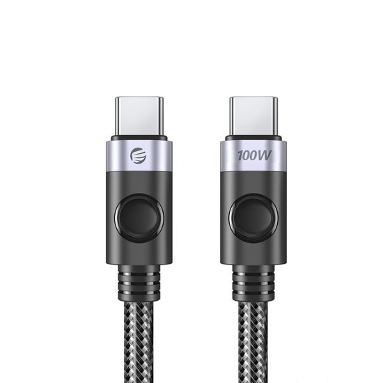 USB кабел Orico USB C-to-C PD 100W Charging 1.0m Black - C2CZ-BK-10