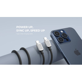 USB кабел Orico USB C-to-C PD 60W Charging 1.5m Black - GQZ60-15-BK