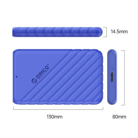 Външна кутия за диск Orico Storage - Case - 2.5 inch USB3.0 BLUE - 25PW1-U3-BL
