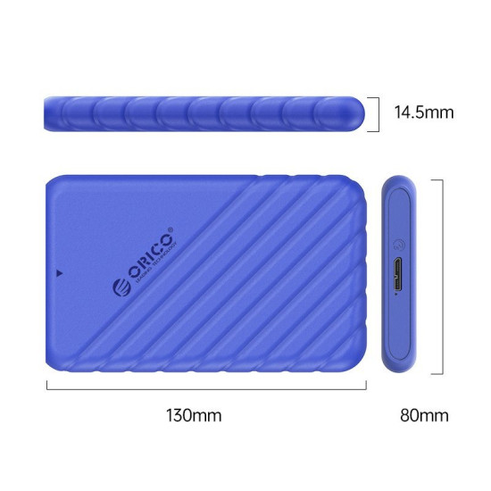 Външна кутия за диск Orico Storage - Case - 2.5 inch USB3.0 BLUE - 25PW1-U3-BL