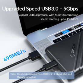 Външна кутия за диск Orico Storage - Case - 2.5 inch USB3.0 BLUE - 25PW1-U3-BL