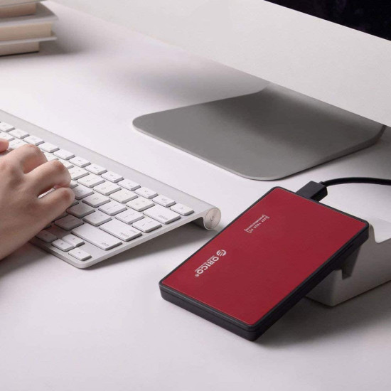 Външна кутия за диск Orico Storage - Case - 2.5 inch USB3.0 RED - 2588US3-V1-RD