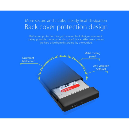 Външна кутия за диск Orico Storage - Case - 2.5 inch USB3.0 RED - 2588US3-V1-RD