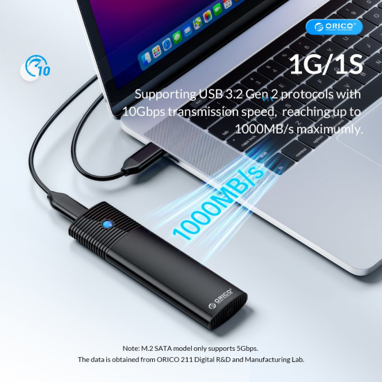 Външна кутия за диск Orico Storage - Case - M.2 NVMe M/B key 10 Gbps Pink - PWM2-G2